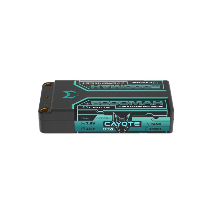 CAYOTE Racing 5000mAh 2S Shorty LiPo Battery 7,6V 145C 179g