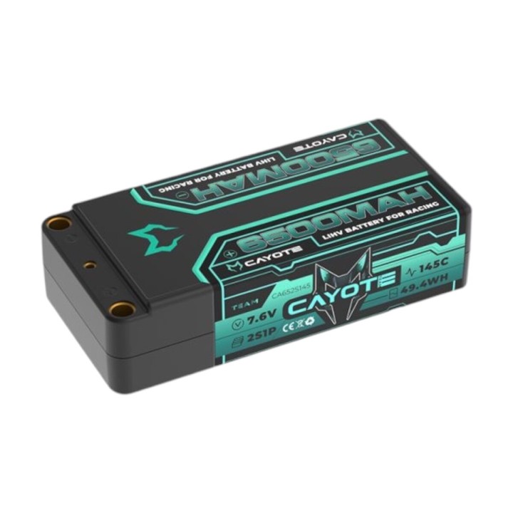 CAYOTE Racing 6500mAh 2S Shorty LiPo Battery 7,6V 145C 228g