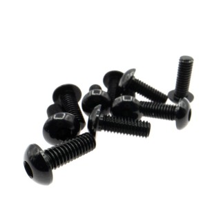 MonacoRC M3x8 Black Alloy Hex Socket Button Head Screw (10)