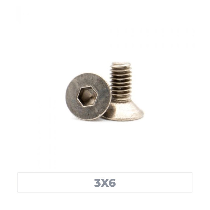MonacoRC M3x6 Titanium Hex Socket Flat Head Screw (10)