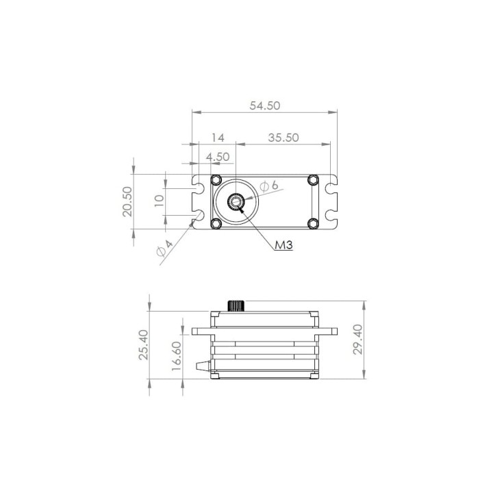 MKS HBL550L Low Profile (0.059s/15.0kg/7.4V) Brushless Servo
