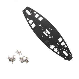 Niotek Spring Steel PTFE Chassis 1.2mm Mugen MTC3 with screws