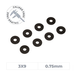 OfficinaRC Alu Smart Shim 3x9x0.75 mm - (8)