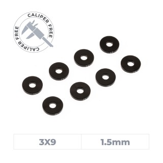 OfficinaRC Alu Smart Shim 3x9x1.5 mm - (8)