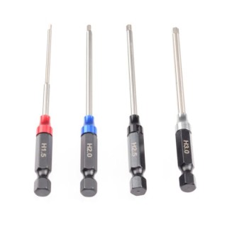 "Ruddog Metric Hex 1/4"""" Power Tool Wrench Set (1.5 2.0 2.5 3.0mm)"