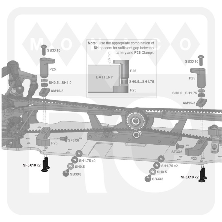 SF3X10 Awesomatix M3x10 Flat Head Screw (4)