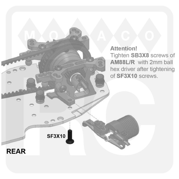 SF3X10 Awesomatix M3x10 Flat Head Screw (4)