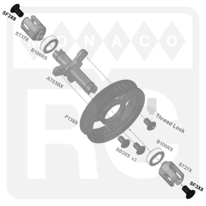 SF3X8 Awesomatix M3x8 Flat Head Screw (4)