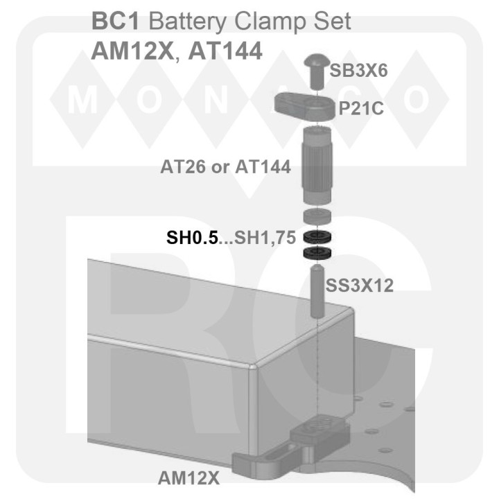 SH0.5 Awesomatix 6x3x0.5mm Spacer (Silver) (10)