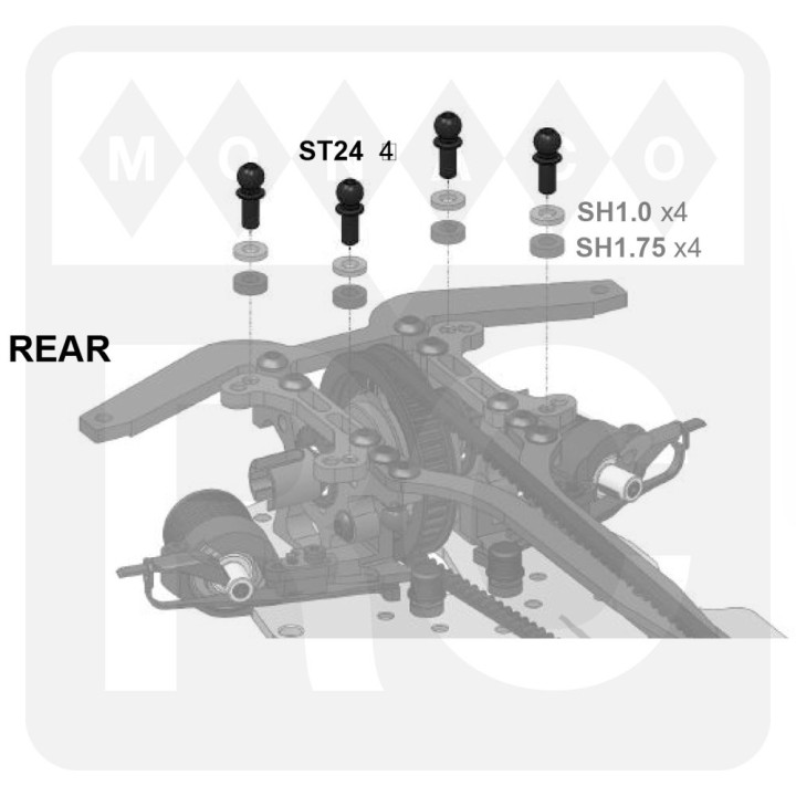 ST24 Awesomatix Awesomati 4.8mm Ball Stud (4)