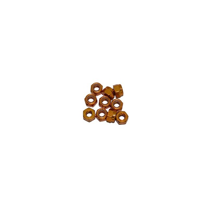 UR1512-G Ultimate 4 mm. Alu. Nylon Nut Gold (10 Pcs)
