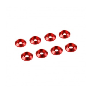 UR1521-R Ultimate 3mm Aluminium Cap Head Washer Red (8 Pcs)