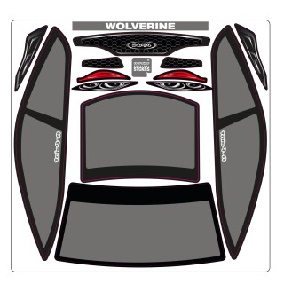 A-Paint Wolverine Mask-Grey