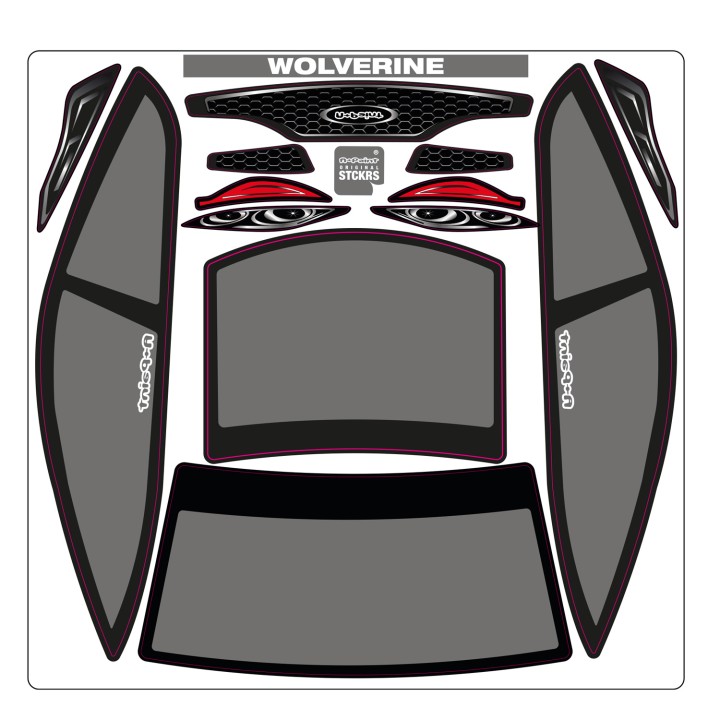 A-Paint Wolverine Mask-Grey