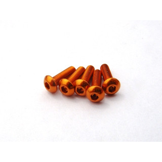 48139 Hiro Seiko Alloy Hex Button Head Screw M3X4 [Orange]