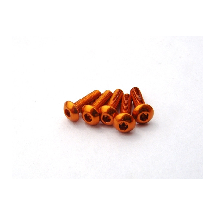 48139 Hiro Seiko Alloy Hex Button Head Screw M3X4 [Orange]