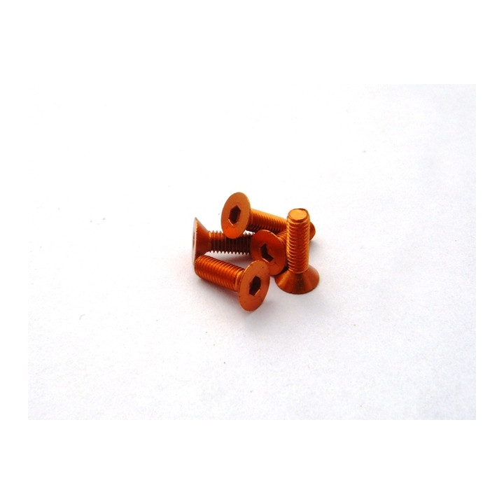 48147 Hiro Seiko Alloy Hex Socket Flat Head Screw M3X5 [Orange]