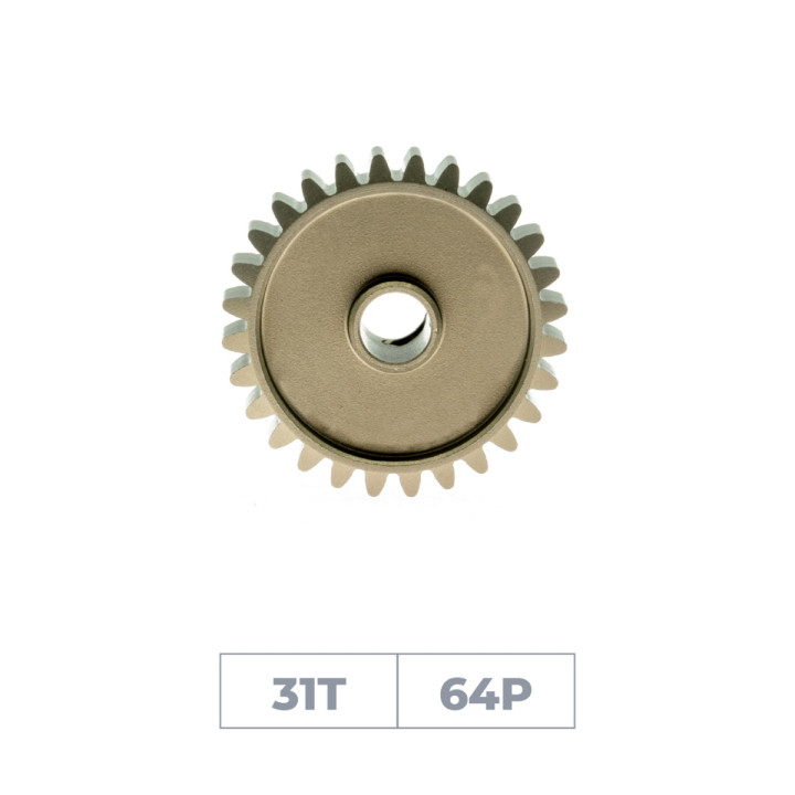 48275 Hiro Seiko Hard Coated Alum. Pinion Gear (Mos2) Dp64-31T