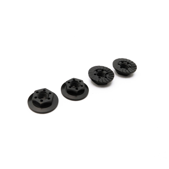 48670 Hiro Seiko 4mm Alloy Serrated Wheel Nut Black