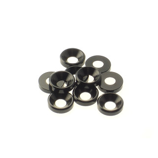 69259 Hiro Seiko 4mm Alloy Countersunk Washer [Black]