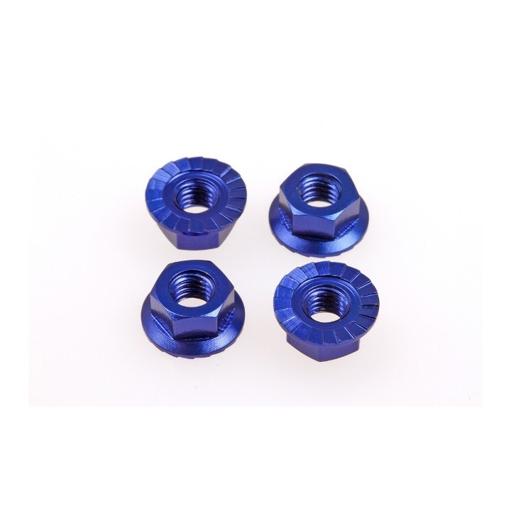 69592 Hiro Seiko 4mm Alloy Serrated Wheel Nut [Y-Blue]