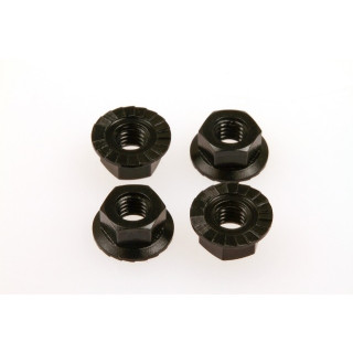 69597 Hiro Seiko 4mm Alloy Serrated Wheel Nut [Black]