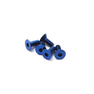 69645 Hiro Seiko Alloy 7075 Hex Flat Screw M3X10 [Y-Blue]
