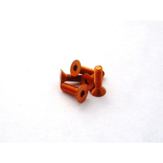69657 Hiro Seiko Alloy 7075 Hex Flat Screw M3X10 [Orange]