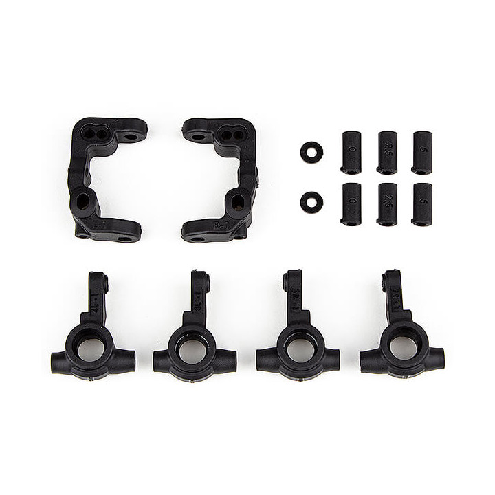91901 Team Associated RC10B6.4 -1mm Scrub Caster and Steering Blocks