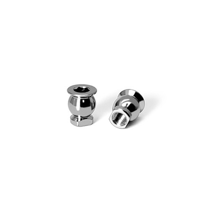 TP-X4-C T-Works Tit. 6mm Lower Arm Ball With Hex Xray X4 - 2pcs.