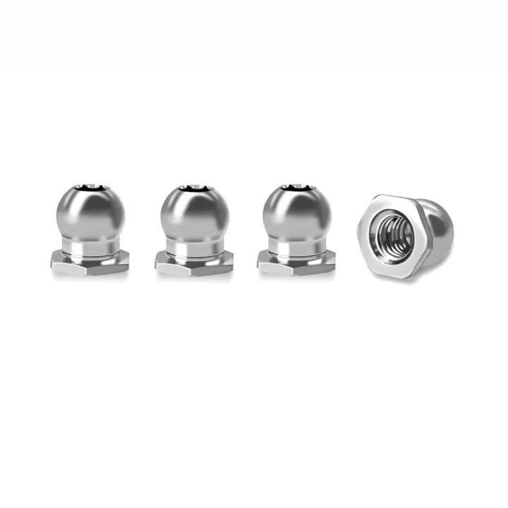 TP-800R-F T-Works Tit. 4.8mm Pivot Ball With Thread Aweso A800R 4pcs.