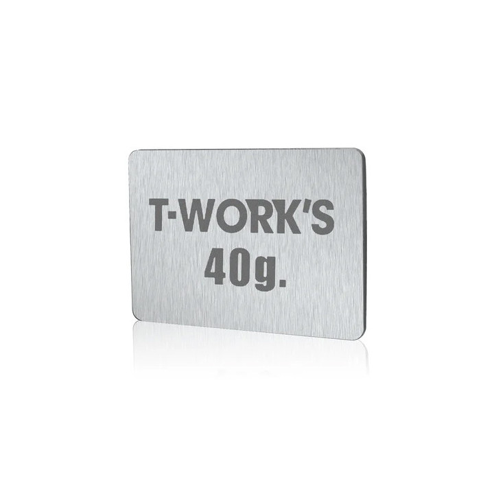 TE-207-J T-Works Adhesive 40G Tungsten Balance Weight 41x31x1.7mm