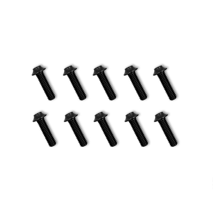 ASS-306UBK T-Works Hex. Socket UFO Head Screw(Black) 3mm x 6mm 10pcs.