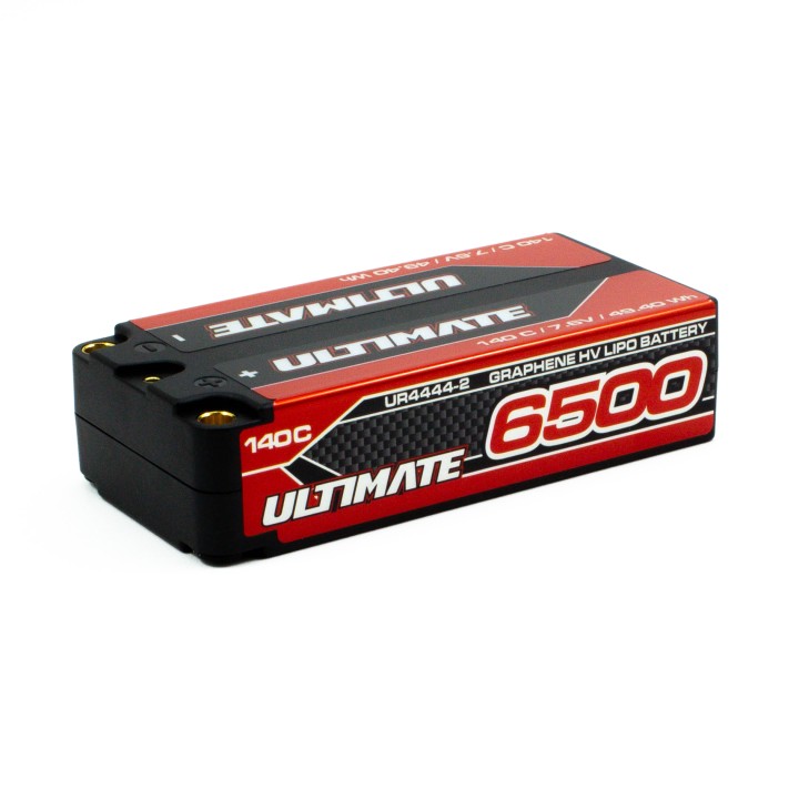 UR4444-2 Ultimate Graphene Hv Lipo Shorty 6500 7.6V 140C 5mm Tubes