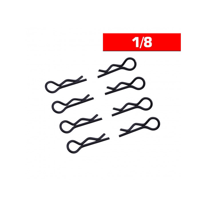 UR6412-N Ultimate Body Clips 1/8 Black (X8)