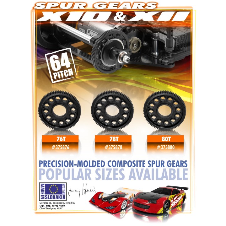 375878 Xray Composite Spur Gear - 78T / 64P