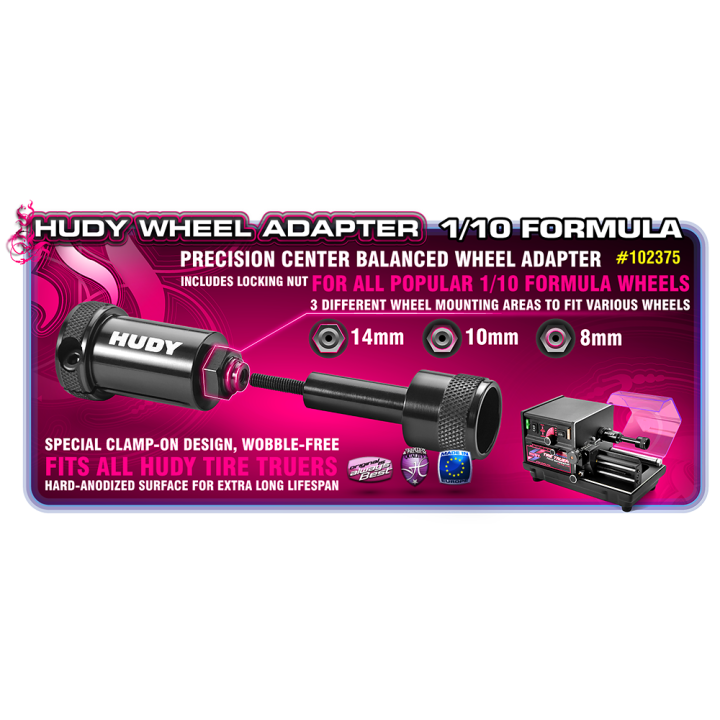 102376 Hudy Wheel Adapter 1/10 Formula