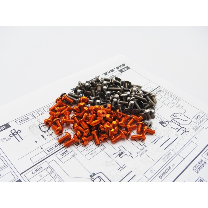 48396 Hiro Seiko T4'19 Titan/Alum Hex Socket Screw Set