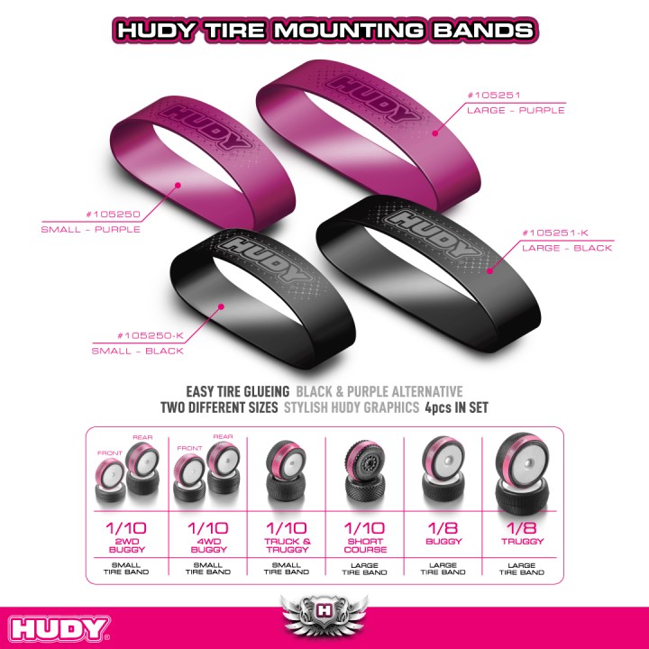 105251-K Hudy Tire Mounting Band - Large - Black (4)