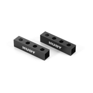 107701 Hudy Downstop Gauge Support Blocks 20mm 1/10 Off-Road (2)