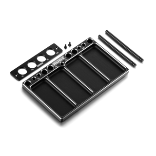 109801 Hudy Alu Tray For 1/10 Off-Road Diff & Shocks