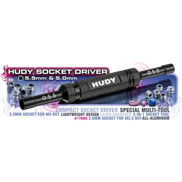 170005 Hudy Socket Driver 5 mm & 5.5 mm