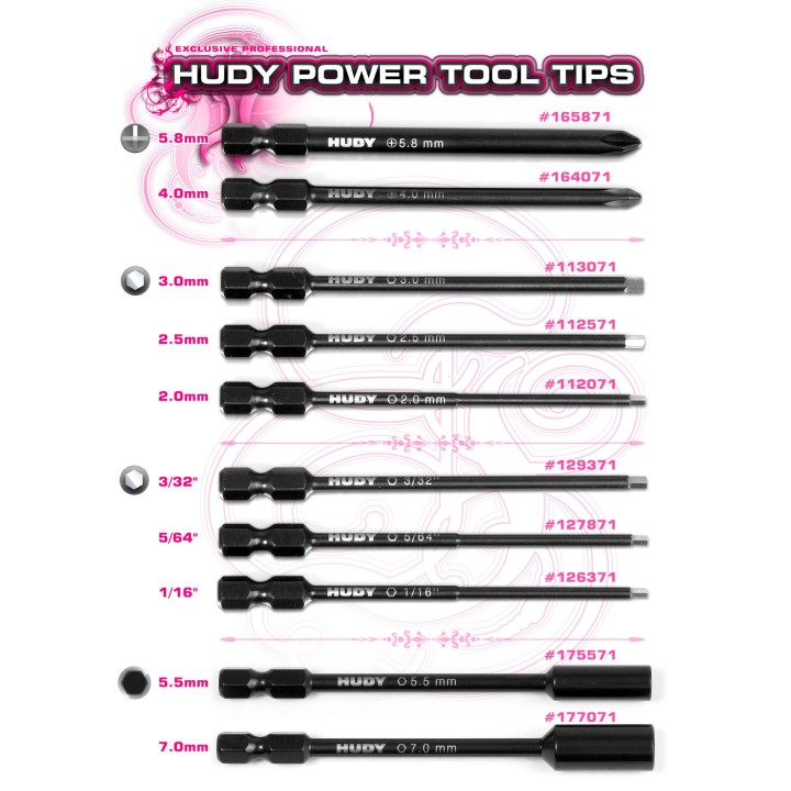 175571 Hudy Power Tool Tip Socket 5.5 X 90 mm