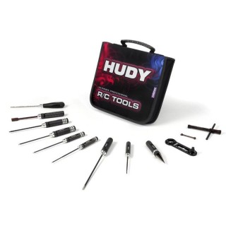 190002 Hudy Set Of Tools + Carrying Bag - For Nitro Touring Cars