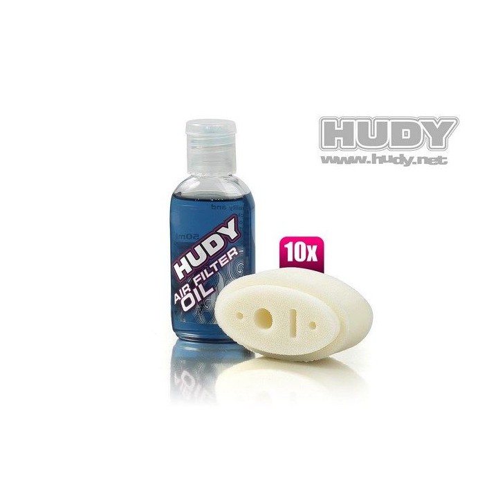 293543 Hudy Air Filter Foam & Oil - Associated Rc8 (10)