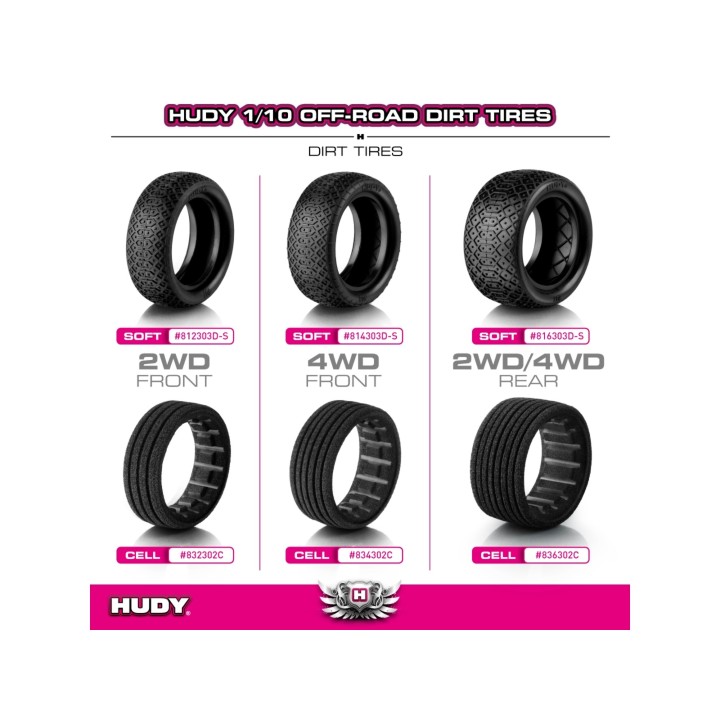 834302C Hudy 1/10 Off-Road Insert 4Wd Front - Cell - Black (2)
