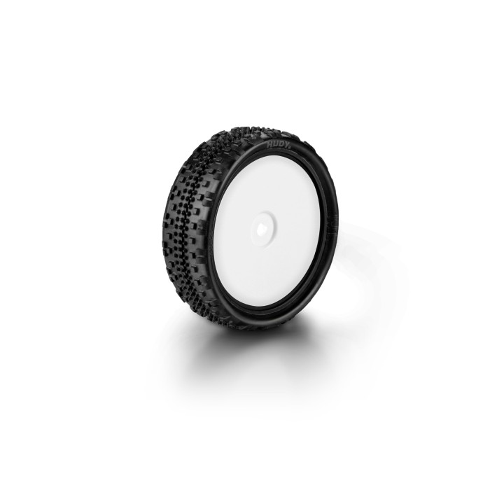 852101 Hudy 1/10 Glued Tire 2Wd Front Carpet - 101 (2)