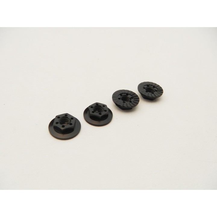 48670 Hiro Seiko 4mm Alloy Serrated Wheel Nut Black