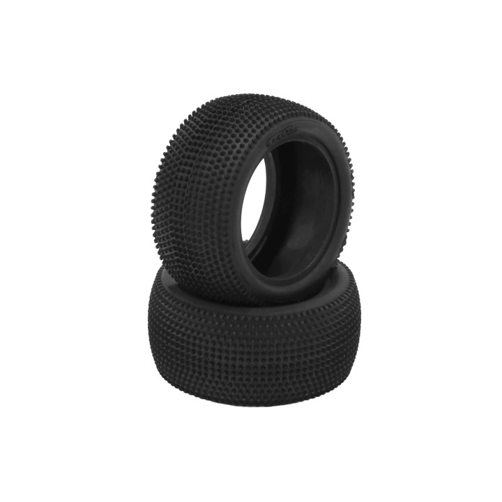 HR003-0631 Hot Race Pair Of 1/10 Tyres V1 Carpet 4Wd/2Wd Rear Medium