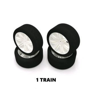 HR10W-FFVRC-1 Hot Race 1 Set Of Tyres 1/10 On White Rims Ffvrc